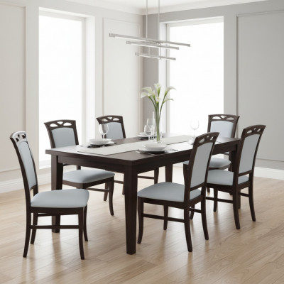 Ensemble de salle à manger design Chaises à dossier rembourré Suite complète K12 8x chaises