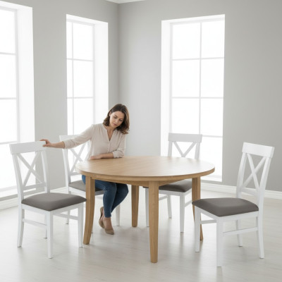Suite Fauteuil nouveau 4 chaises Chaise Rembourrage Design Porche Cuisine Siège Salle à manger