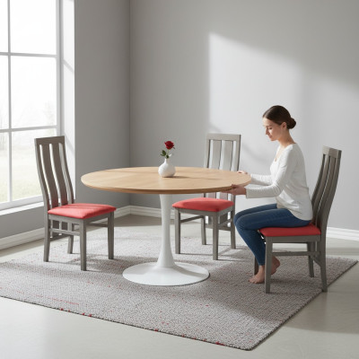 Ensemble complet K69 Design 4 chaises Ensemble salle à manger Sièges revêtus de textile