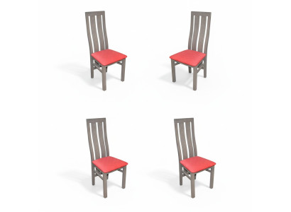Ensemble complet K69 Design 4 chaises Ensemble salle à manger Sièges revêtus de textile
