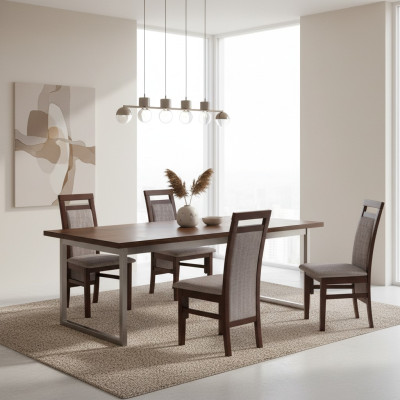 Ensemble de chaises modernes pour salle à manger, 4 chaises avec revêtement de siège, groupe de cuisine neuf.