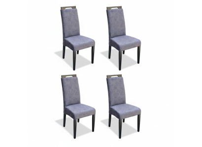 Groupe de salle à manger de cuisine Chaise Suite Siège Rembourrage Bois 4x Chaises Chaises à dossier inclinable