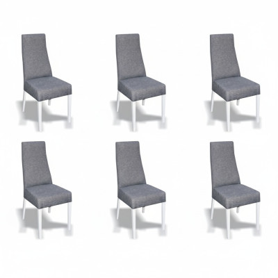 Groupe Ensemble Vivre Véritable Salle à manger en bois Velours Textile Chaise 6x chaises