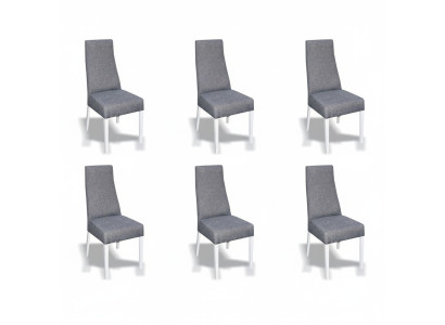 Groupe Ensemble Vivre Véritable Salle à manger en bois Velours Textile Chaise 6x chaises