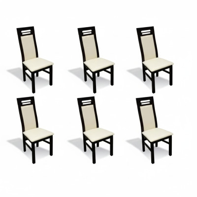 Groupe de chaises complet et ensemble de salle à manger avec 6 chaises inclinables.