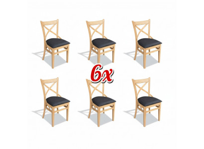 Suite complète de 6 chaises de salle à manger inclinables