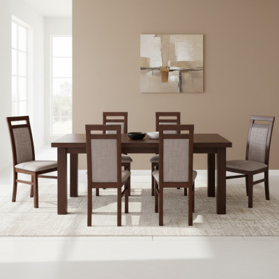 Groupe de fauteuils Suite Salle à manger Chaise groupe complet e Set 6x Fauteuils