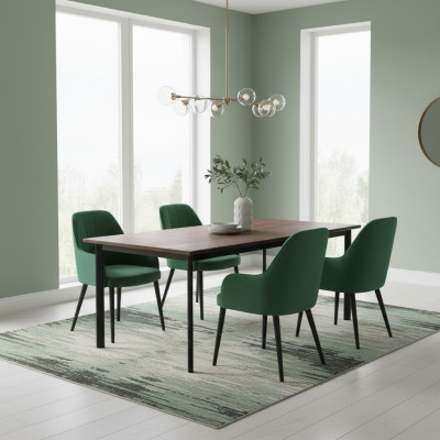 Salle à manger Chaise Chaises Siège Solide Moderne Bois Fauteuil Ensemble 6x Restaurant de luxe