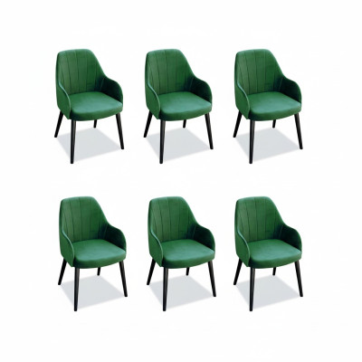 Salle à manger Chaise Chaises Siège Solide Moderne Bois Fauteuil Ensemble 6x Restaurant de luxe