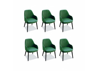Salle à manger Chaise Chaises Siège Solide Moderne Bois Fauteuil Ensemble 6x Restaurant de luxe