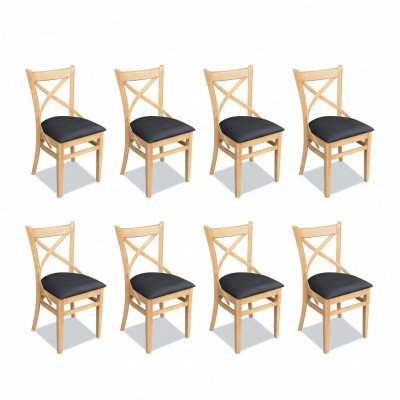 Salle à manger Restaurant Salle à manger Conception Chaise 8x chaises Set Fauteuil Gastronomie neuf
