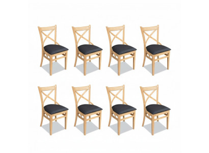 Salle à manger Restaurant Salle à manger Conception Chaise 8x chaises Set Fauteuil Gastronomie neuf