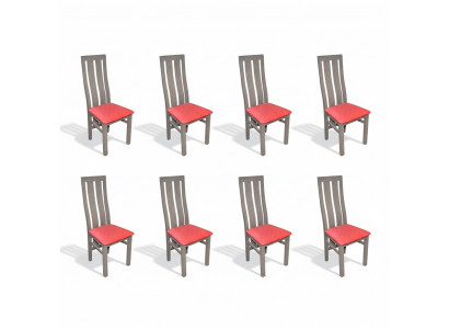 Suite 8x Chaises Chaise Rembourrage Moderne Ensembles Design Fauteuil Complet Mobilier