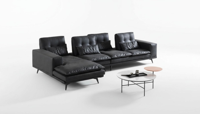 Paysage vivant Canapé d'angle en tissu en cuir Nouveau canapés Canapé en forme de L Sofa Canapé