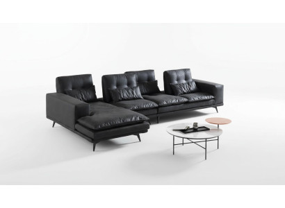 Paysage vivant Canapé d'angle en tissu en cuir Nouveau canapés Canapé en forme de L Sofa Canapé
