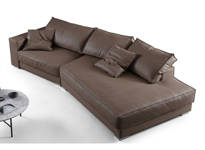 Des canapés de luxe modernes en L-shape design, nouveau canapé d'angle avec fonction lit en textile.