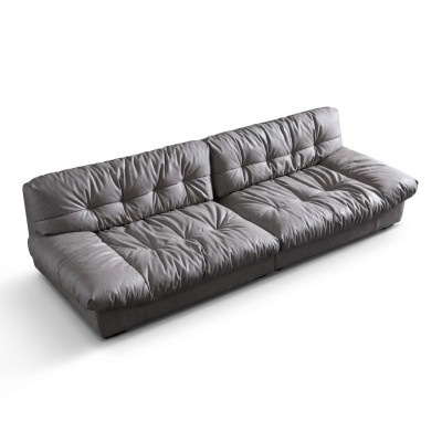 Grand salon xxl Canapé design moderne en cuir 4 places Textile