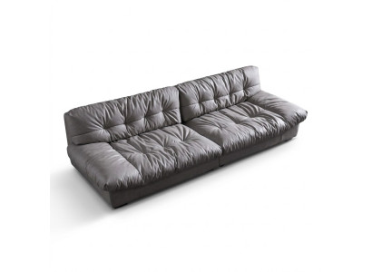 Grand salon xxl Canapé design moderne en cuir 4 places Textile