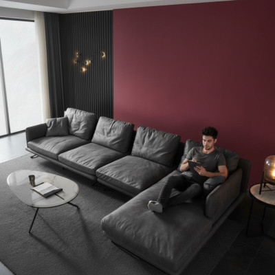 Meubles italiens pour salon Style doux Canapés Design Canapé d'angle en forme de L