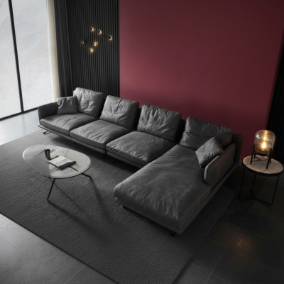 Meubles italiens pour salon Style doux Canapés Design Canapé d'angle en forme de L