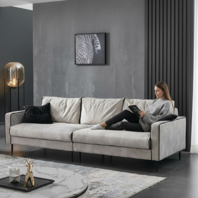 Canapé design 4 places Canapés Upholstery Textile Salon Suite Meubles