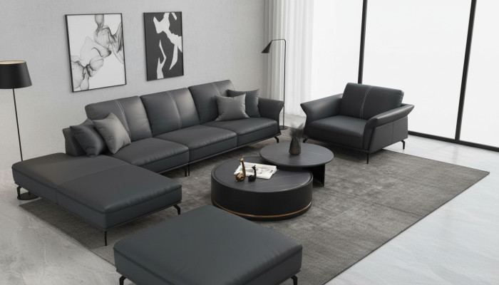 Double Table Basse Table de Salon Table Basse Canapé Côté Rond