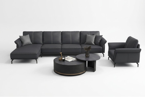 Double Table Basse Table de Salon Table Basse Canapé Côté Rond