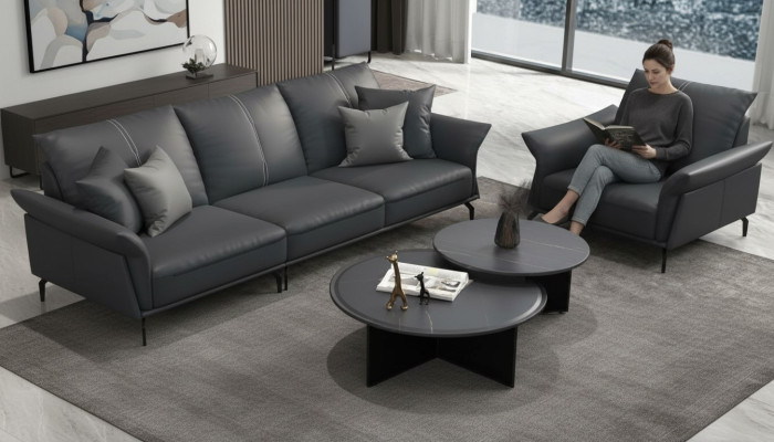 Fauteuil relax en tissu Fauteuil lounge de luxe Fauteuil club TV Revêtement de siège Conception de canapé