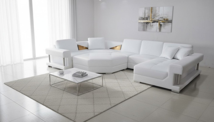 Canapés d'angle en U Rembourrage moderne Mobilier de salon Canapé d'angle Canapé en cuir Canapé design