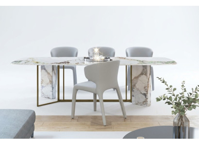 Meubles de luxe Tables en marbre 180x90cm Salle de séjour Hôtel Salle à manger Table Designer neuve
