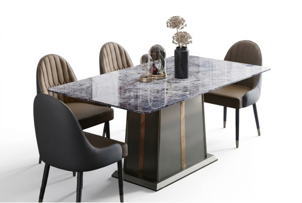 Style de cuisine en marbre Table à manger moderne Tables Table Salle à manger Mobilier de luxe Design
