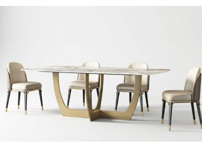 Meubles de luxe Tables en métal 180x90cm Salon Hôtel Salle à manger Table Designer nouveau