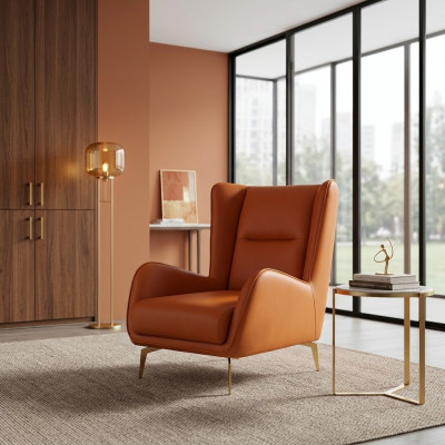 Luxe Fauteuil Club TV Rembourrage Canapé Design Fauteuil Relax Cuir Lounge