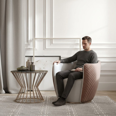 Fauteuil moderne en tissu soit le design canapé rembourré canapé fauteuil téléviseur 1 place