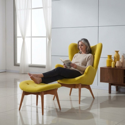 Fauteuil Design Canapé Canapé Siège Textile Salon Club Rembourrage Luxe Siège