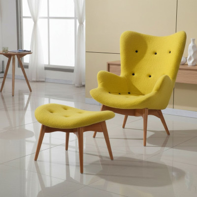 Fauteuil Design Canapé Canapé Siège Textile Salon Club Rembourrage Luxe Siège