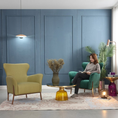 Fauteuil Design Canapé Sofa Détente Textile Salon Luxe TV Siège