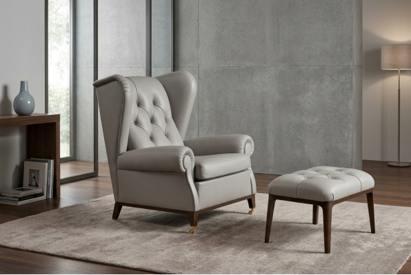 Suite Moderne TV Relax 2 pièces. Fauteuil repose-pieds Côté