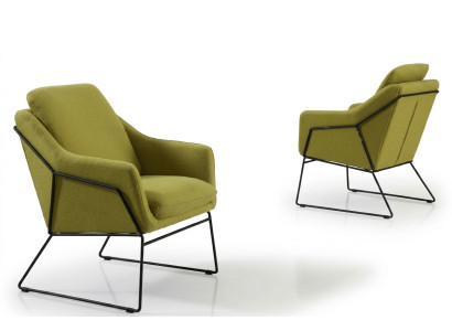 Designer Lehn Chair Upholstery Sofa 1 Seater Moderne nouveau Fauteuil TV