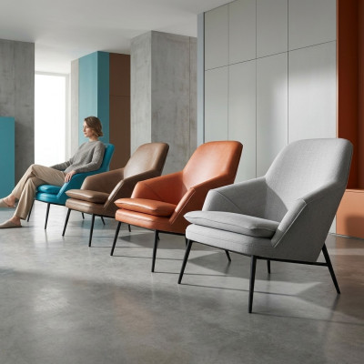 Fauteuil Design Canapé Sofa Détente Textile Lounge Luxe Cuir Club Tapisserie