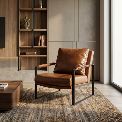 Designer Lehn Stuhl Polster Sofa Sitzer TV Wohnzimmer Sessel Club
