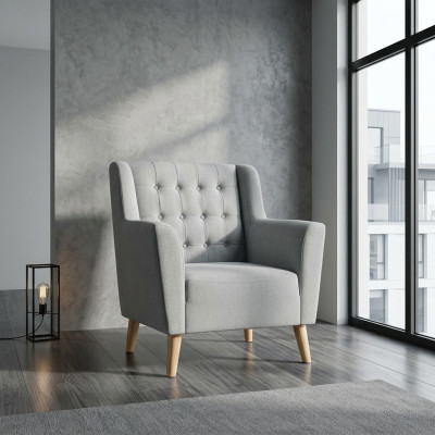 Fauteuil Club inclinable design avec revêtement, canapé 1 place TV