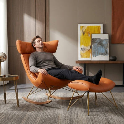 Fauteuil métallique Design Rembourrage Fauteuil de club Lounge Salle de balançoire