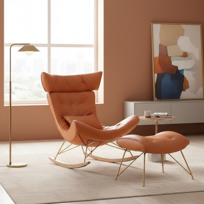 Fauteuil métallique Design Rembourrage Fauteuil de club Lounge Salle de balançoire