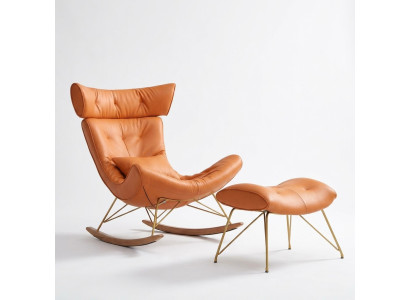 Fauteuil métallique Design Rembourrage Fauteuil de club Lounge Salle de balançoire