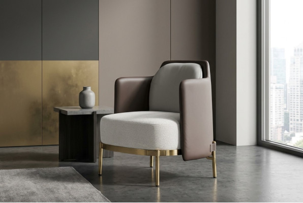 Canapé Relax Lounge Club Rembourrage Design Fauteuil en Cuir Luxe TV