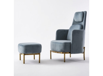 Fauteuil Chaise Rembourrage Télé Cuir Textile Tissu Gris Design Lounge