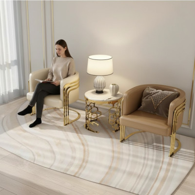 Fauteuil Club Lounge Design Chaise à dossier rembourré Canapé 1 place Bureau nouveau