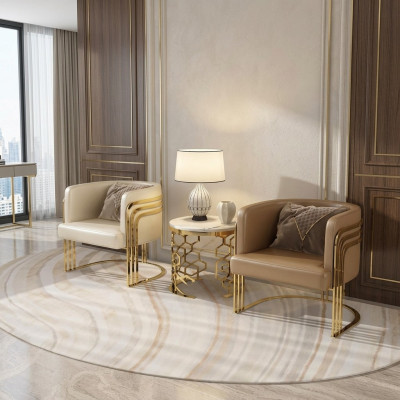 Fauteuil Club Lounge Design Chaise à dossier rembourré Canapé 1 place Bureau nouveau