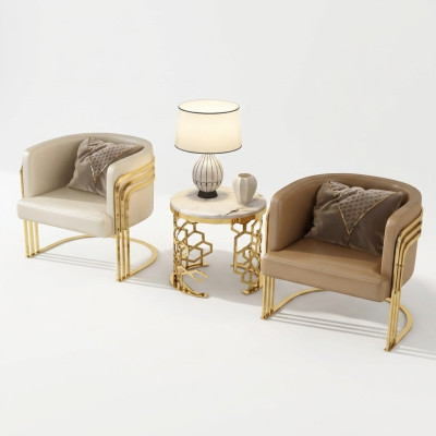 Fauteuil Club Lounge Design Chaise à dossier rembourré Canapé 1 place Bureau nouveau